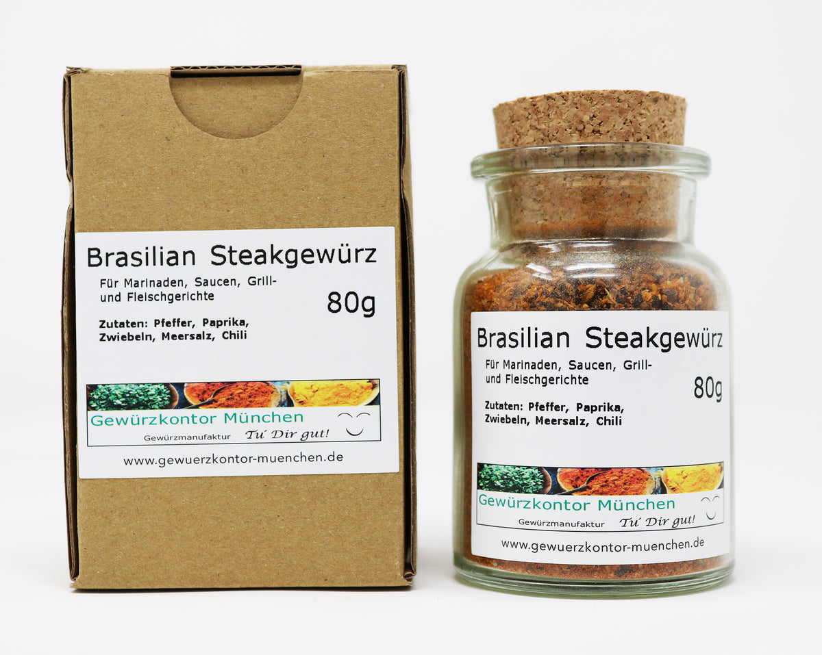 Brasilian Steakgewürz 80g glas karton