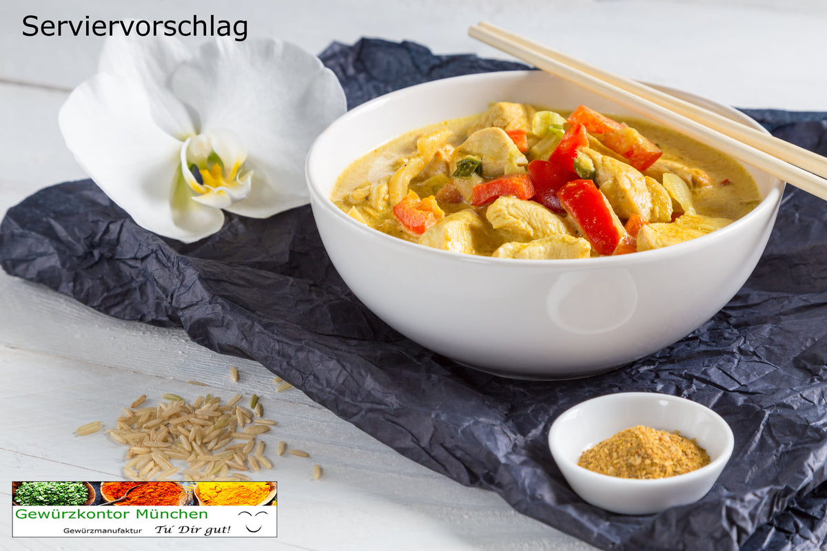 Hähnchencurry Serviervorschlag