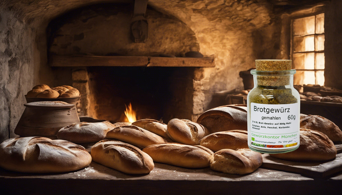 A scene inside an old bakery, filled with the rustic charm of yesteryear. The bakery features a ston
