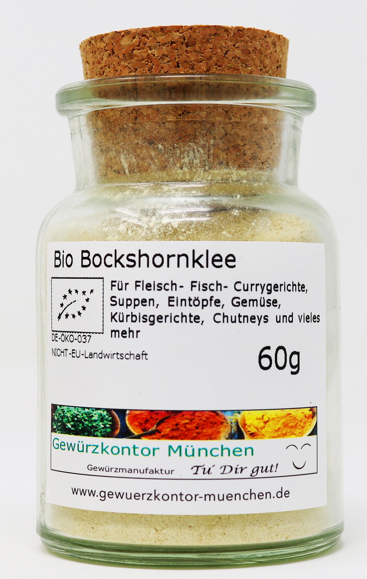 Bio Bockshornklee gemahlen 60g glas