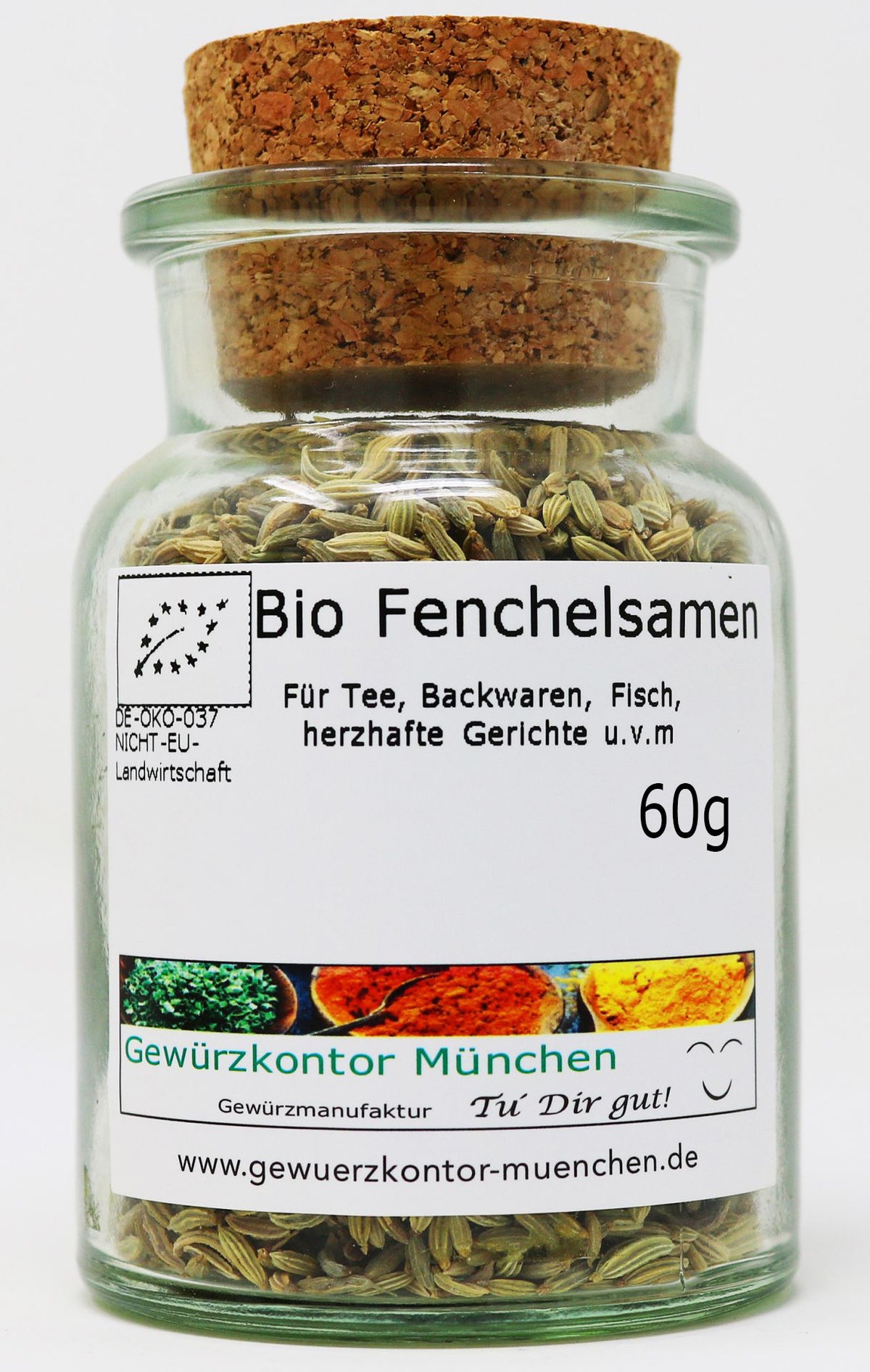 Bio Fenchelsamen ganz 60g Glas_1920x1920