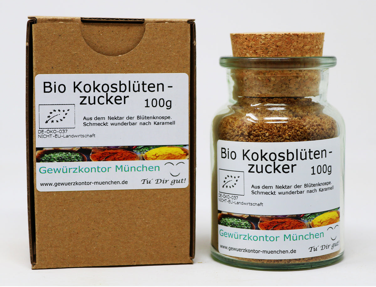 Bio Kokosbltenzucker 100g Glas karton
