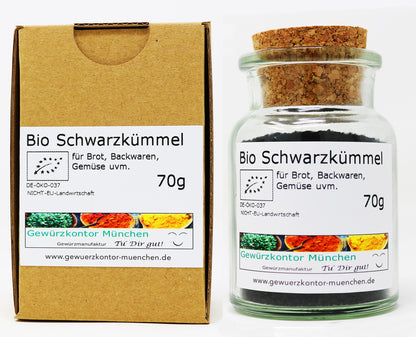 Bio Schwarzkümmel 70g Glas+Karton