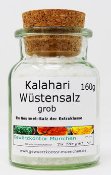 Kalahari Wüstensalz grob 160g Glas