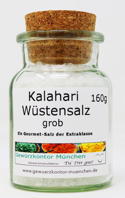 Kalahari Wüstensalz grob 160g Glas