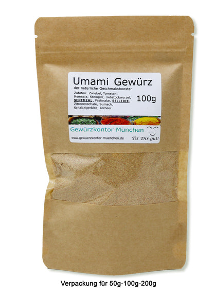 Umami Gewrz-Verpackung -Beispiel