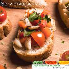 italian bruschetta on a rustic table