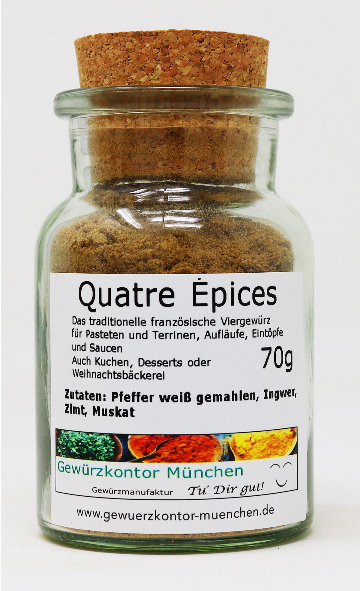 quatre epice 70g Glas